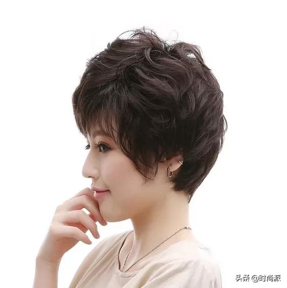 女士假发离子烫,轻薄透气假发发型