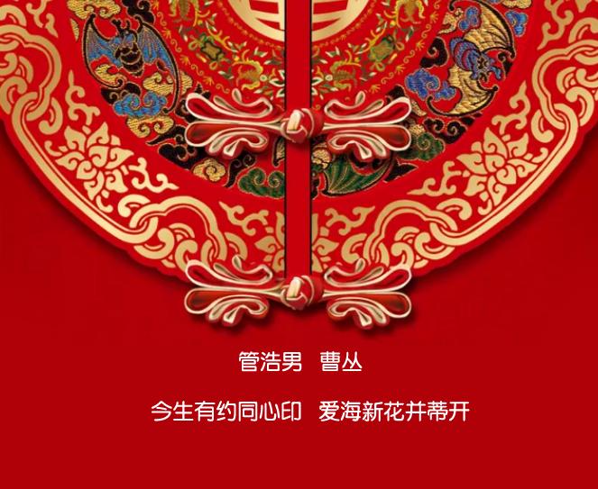 今生有约同心印爱海新花并蒂开—管浩男、曹丛新婚诗词23首
