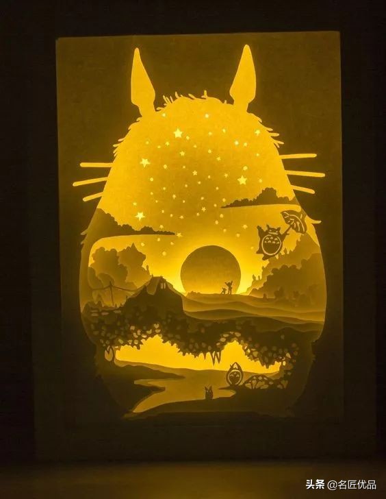 适合做多层立体纸雕的图,屋子半立体纸雕