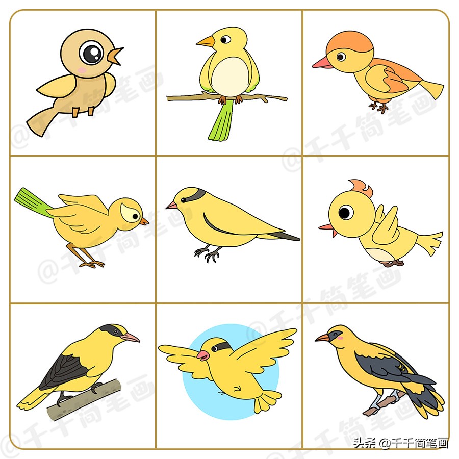 亲子小动物的简笔画图片,简笔画儿童3-6岁简单小动物组合