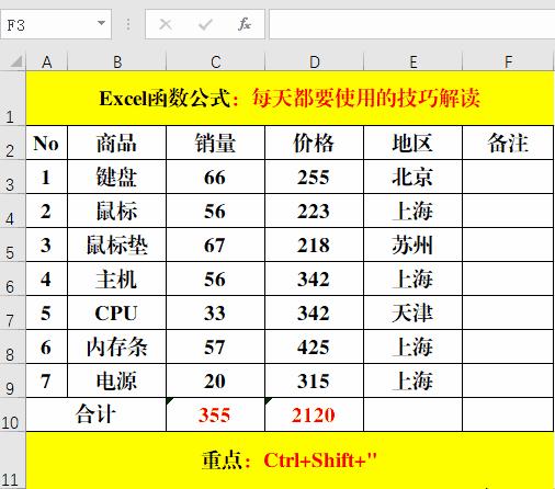 excel快捷键ctrl+t功能取消,excel大神常用到的ctrl快捷键
