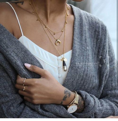 四个珍珠项链穿法,4种戴法的项链