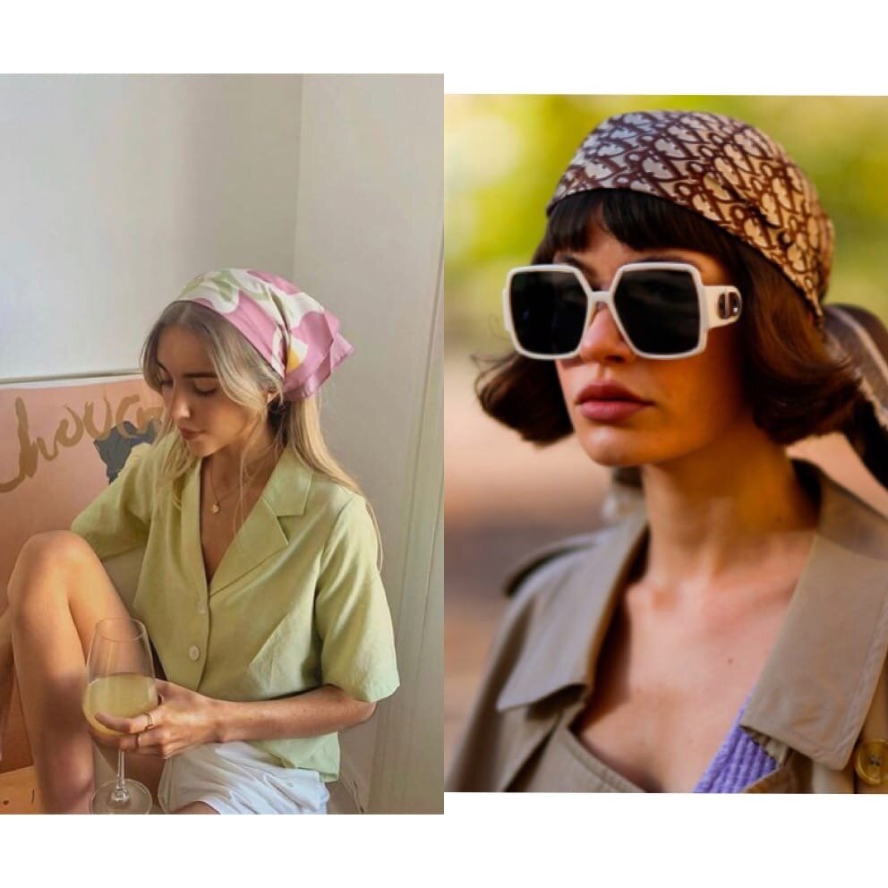 钩宽发带头巾100种图解,头巾的时尚戴法