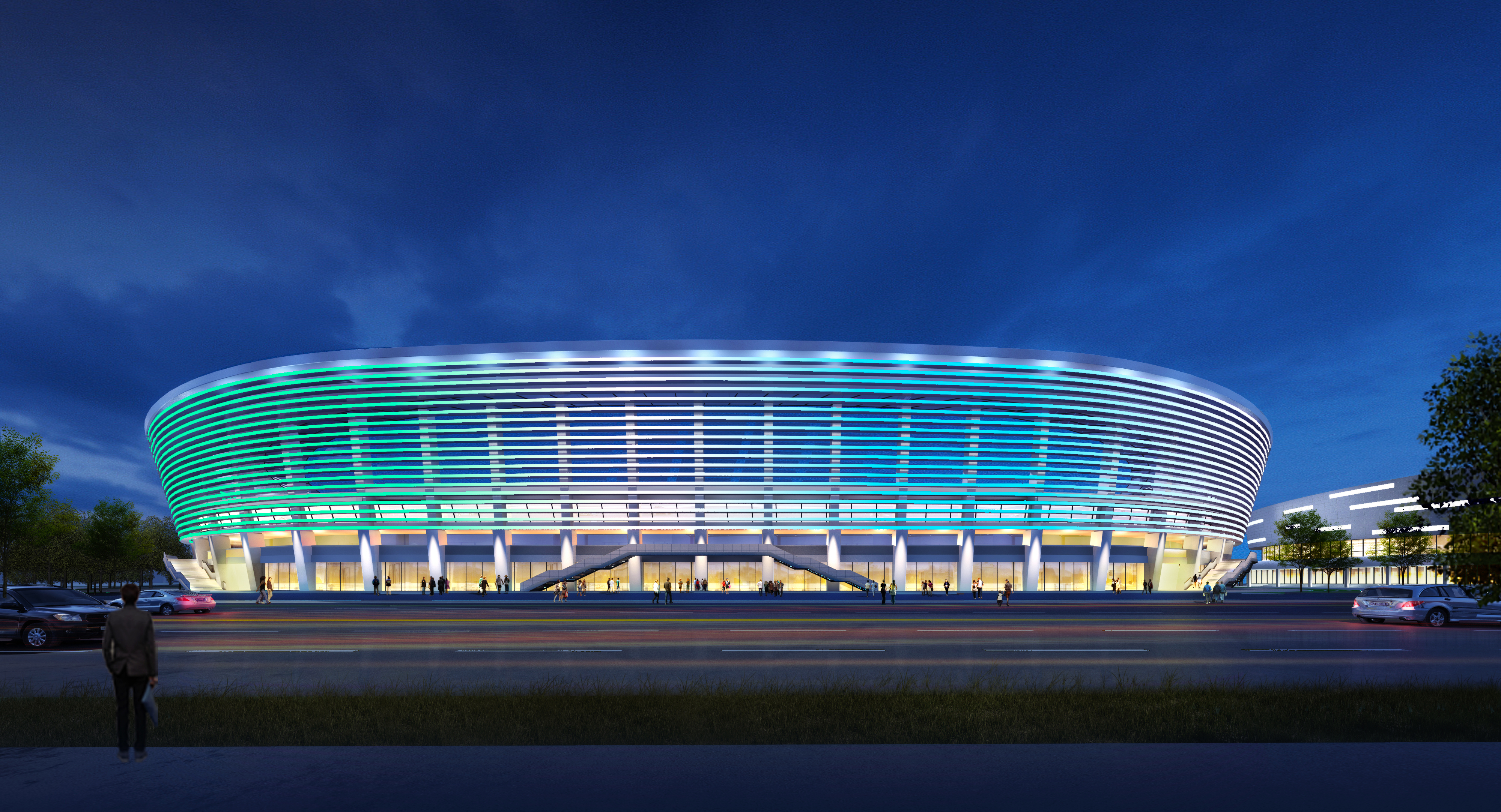 萧山晚上夜景最美的地方,杭州萧山大会展中心夜景