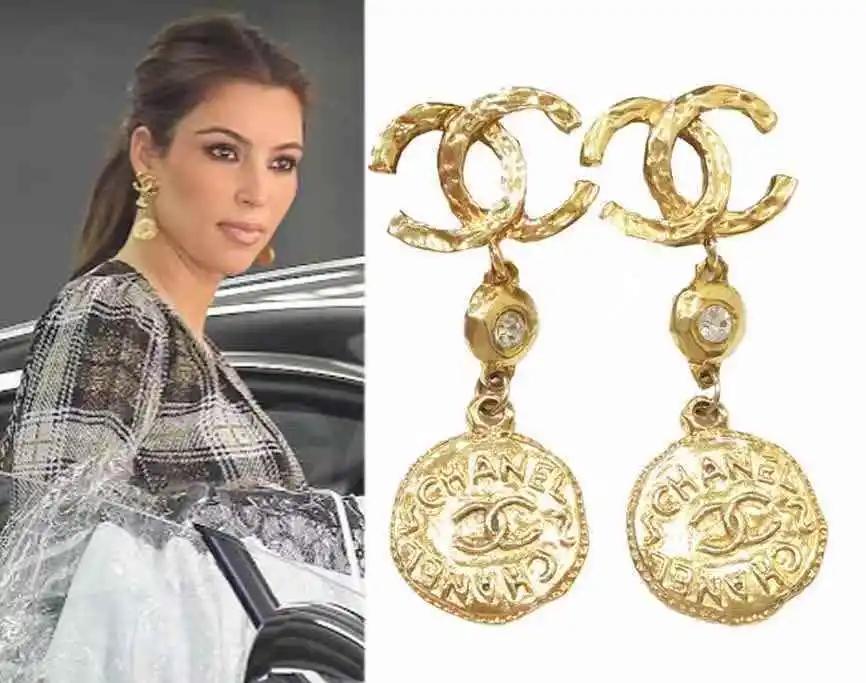 VintageChanel中古琉璃饰品,中古香奈儿双c项链