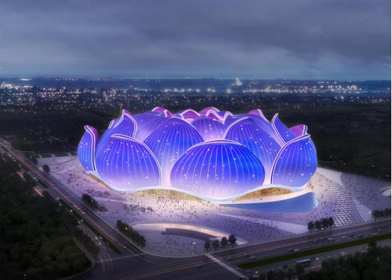 最漂亮的足球场设计图,荷花足球场