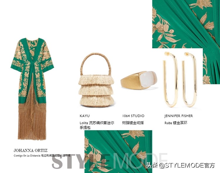 黄色花卉法式风情印花,风情印花潮