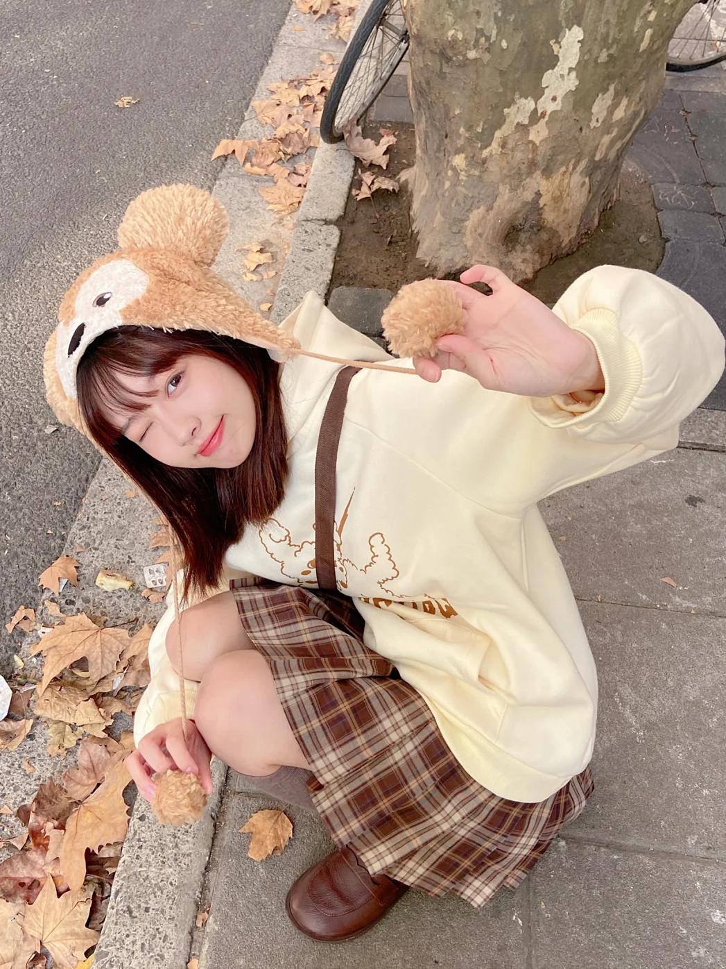 温柔又保暖的穿搭学生党女,冬季保暖时尚穿搭小个子学生