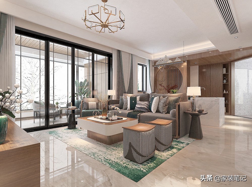 当现代简约邂逅新中式,当现代轻奢遇上新中式