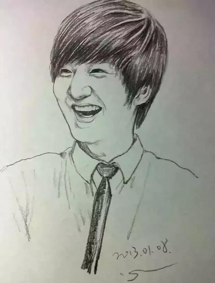 人物速写肖像画,速写是看一眼就能画出来的吗