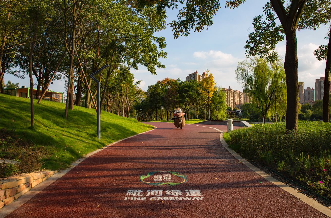 新都毗河湿地公园,毗河绿道沙滩