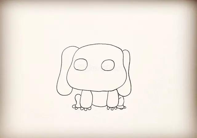 小狗简笔画ins风简单又好看图片,简单又超凶的小狗简笔画图片图文
