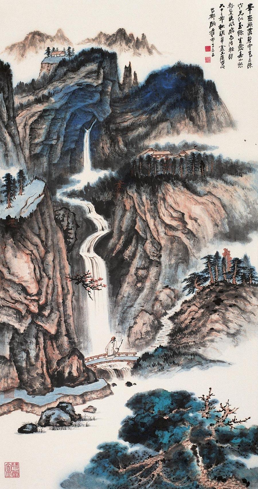 张大千经典十幅,张大千100幅经典作品