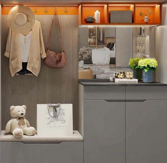 爱马仕橙搭配高级灰背景墙效果图,爱马仕橙搭配高级灰灯具怎么配