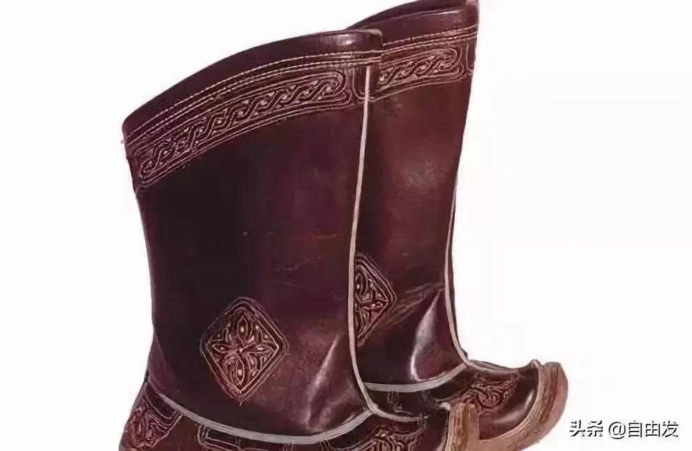 蒙古族传统马靴,蒙古原创服饰黄靴