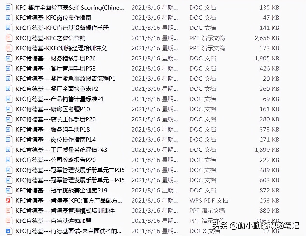 肯德基运营服务管理体系,肯德基店面运营手册有多厚