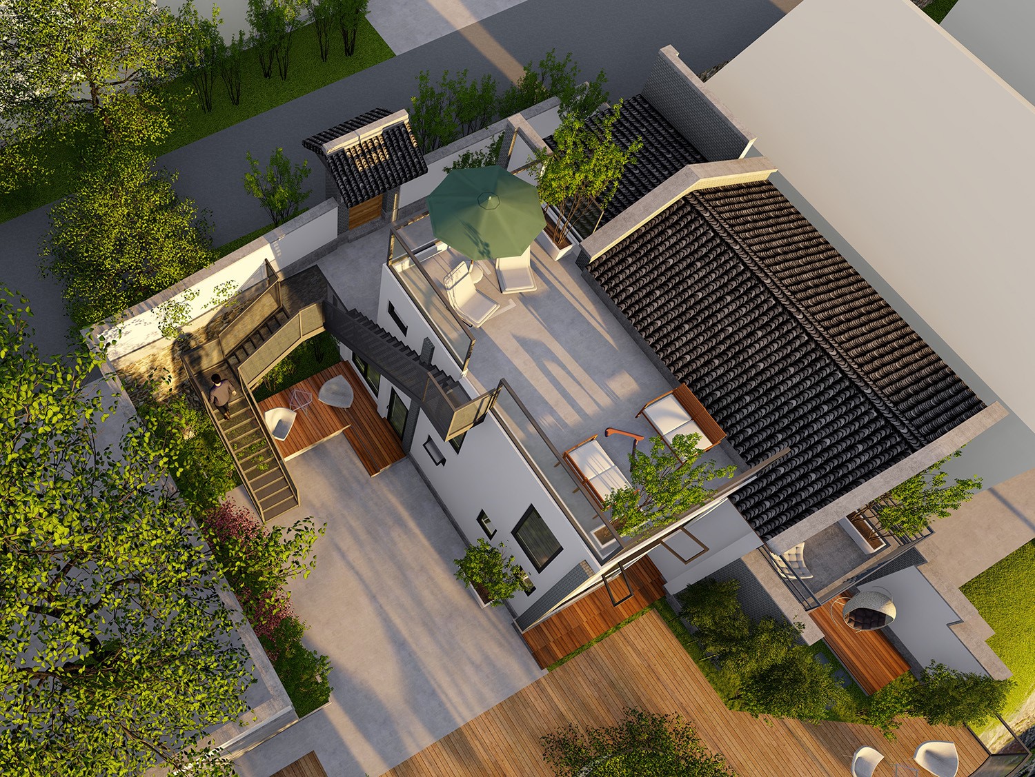 农村自建房步步高升户型别墅,如何自建大面积别墅