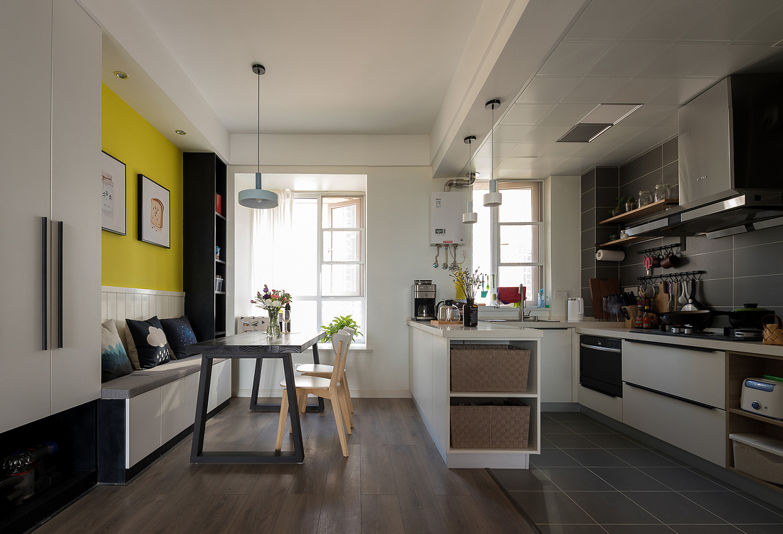 小户型开放式厨房怎么避免油烟,厨房餐厅一体半开放式厨房防油烟