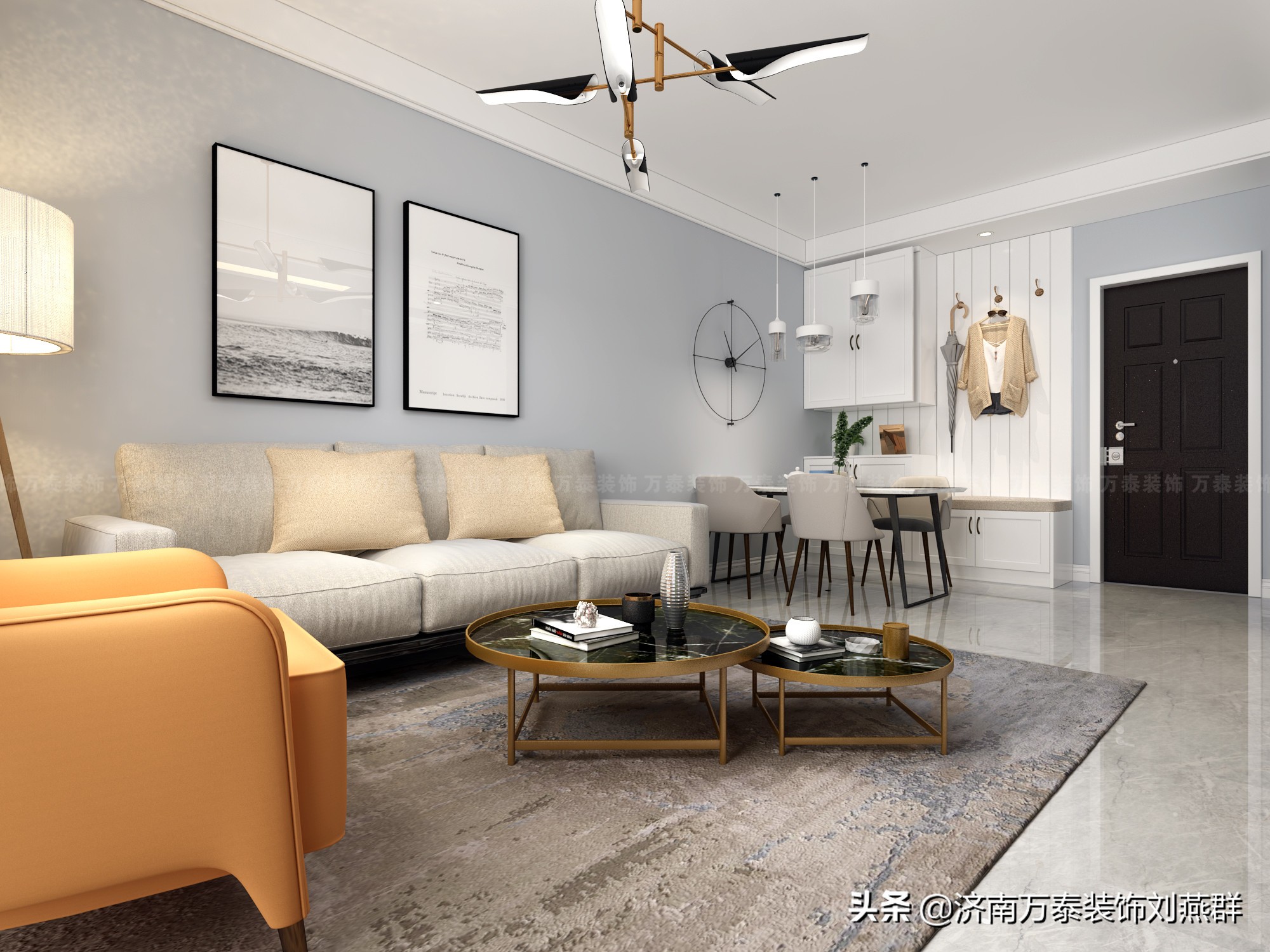 济南龙湖春江郦城82平装修,济南龙湖春江郦城126平装修样板间