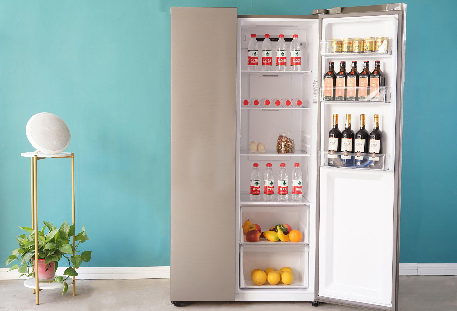 647mm纤薄机身,时尚设计:海尔BCD-515WDPD对开门冰箱