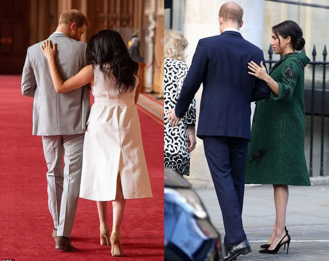 哈里开豪车载梅根,哈里梅根抱阿奇上街散步