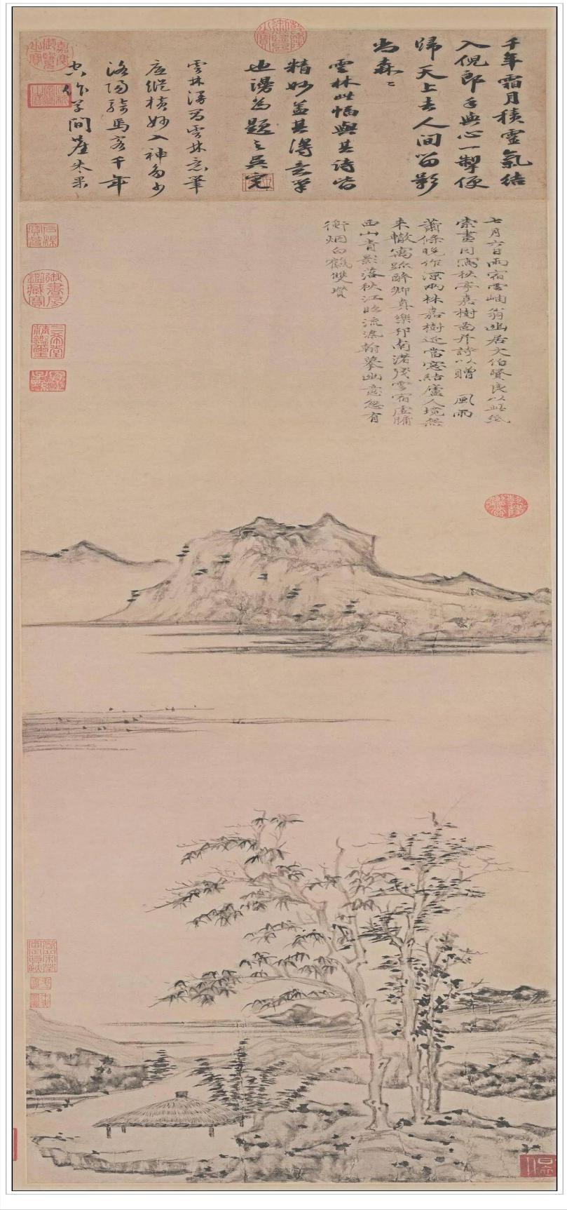 元代画家倪瓒绘画特点,元代倪瓒的代表画作