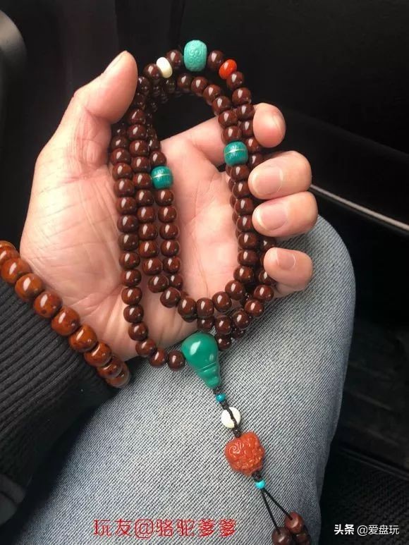 盘玩包浆后变黑的文玩,包浆手串盘玩11毫米