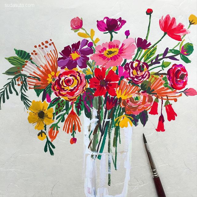 插画师carolyngavin绘画作品,carolyn插画