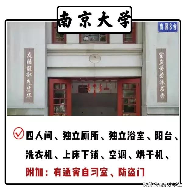 南京各大学宿舍楼,南京市前十高中最好的宿舍