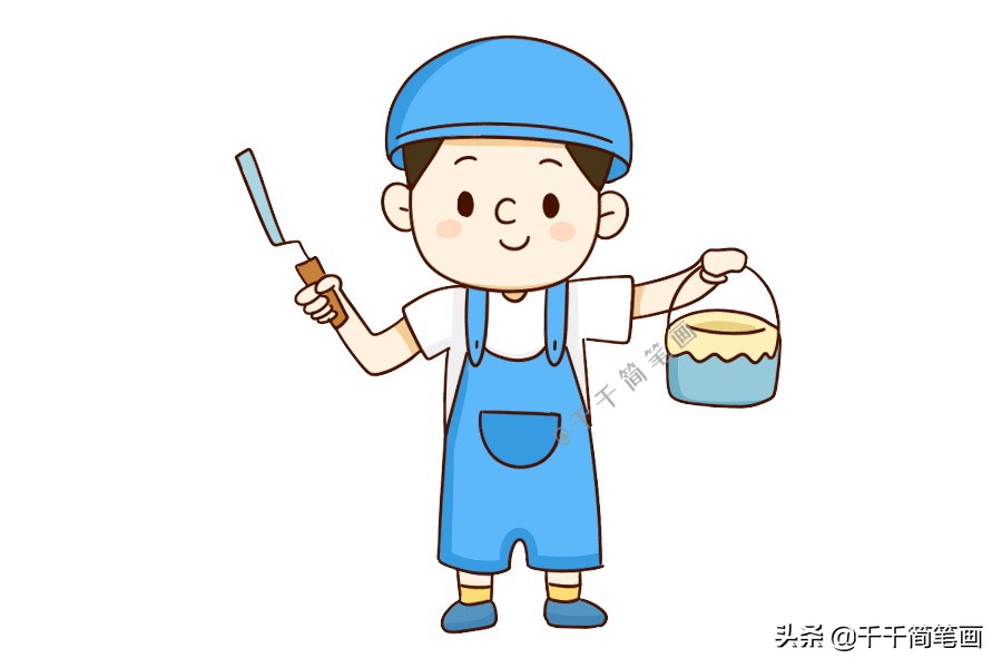 十种职业简笔画人物,100种职业简笔画