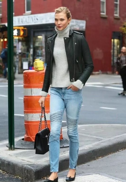 中式盘扣皮衣女刘雯,刘雯皮衣穿搭大合集