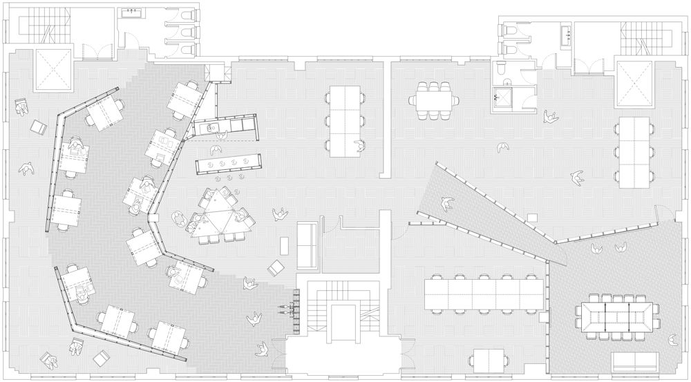 办公室布局平面图100平写字楼,施工项目部办公室规划布局平面图