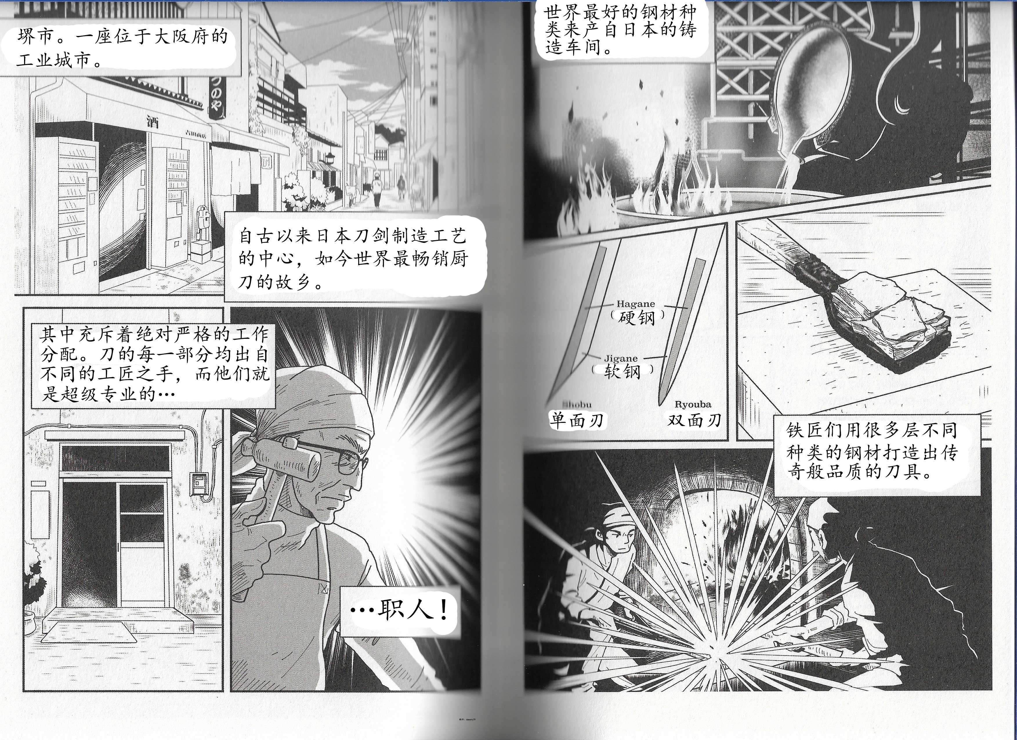 看漫画基础知识,学习日本厨刀知识