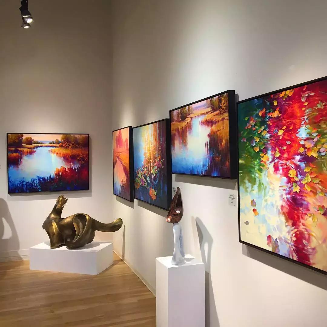 三个画家笔下的雪景,三位油画家的风景画