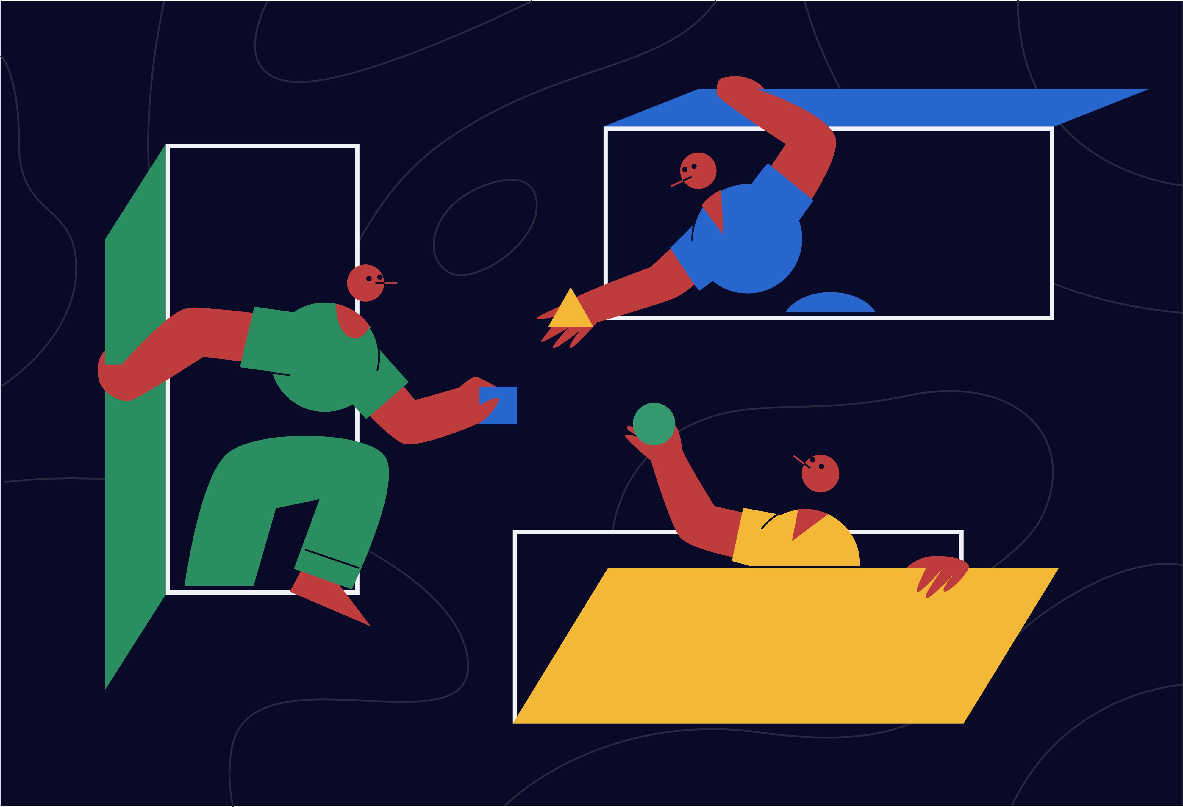 矢量人物插画素材,人物矢量图插画