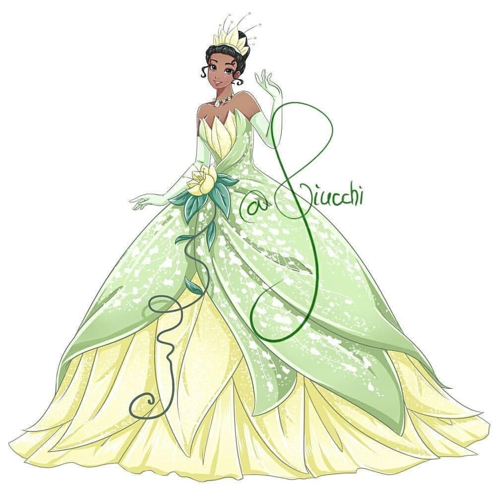 迪士尼公主穿上美丽的公主裙,迪士尼公主穿上礼服