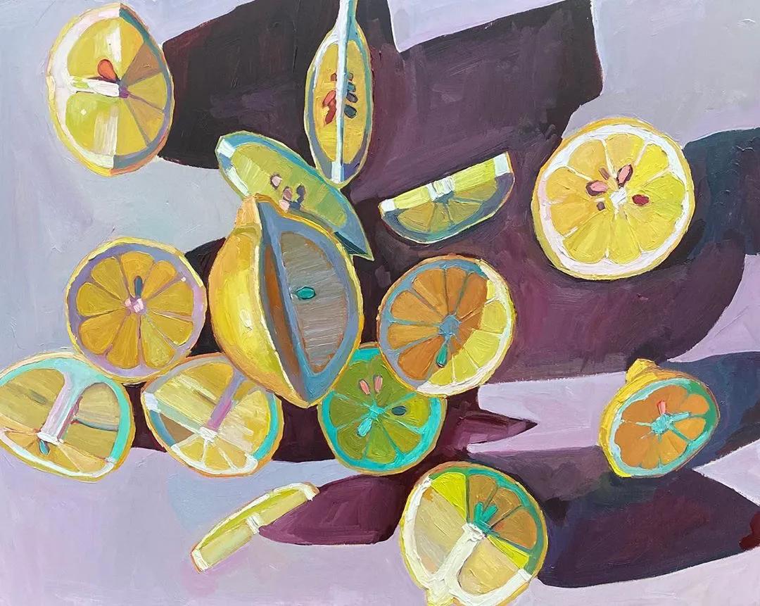 充满光感，秀色可餐的水果绘画