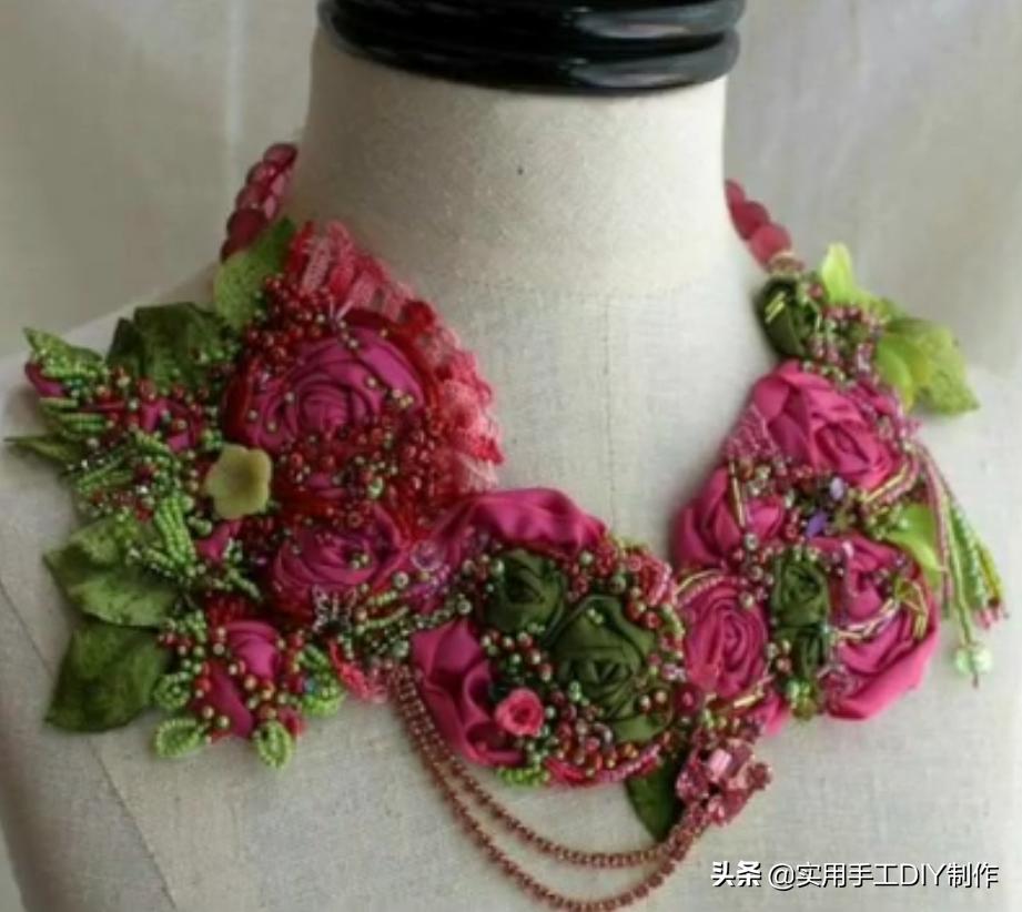 颈饰diy教程,漂亮的颈部装饰品