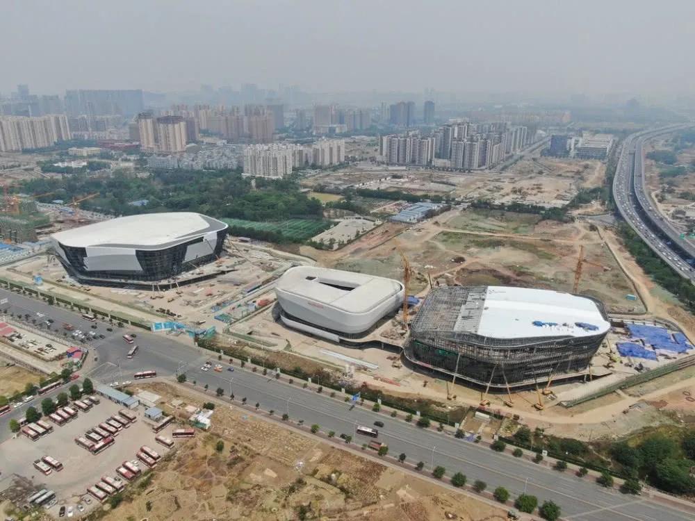 航拍大运会体育馆,大运会乒乓球场馆