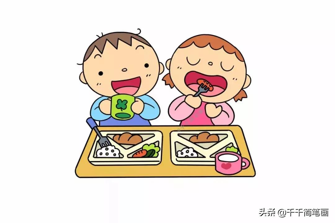 最简单教室简笔画,老师关爱学生简笔画连环画