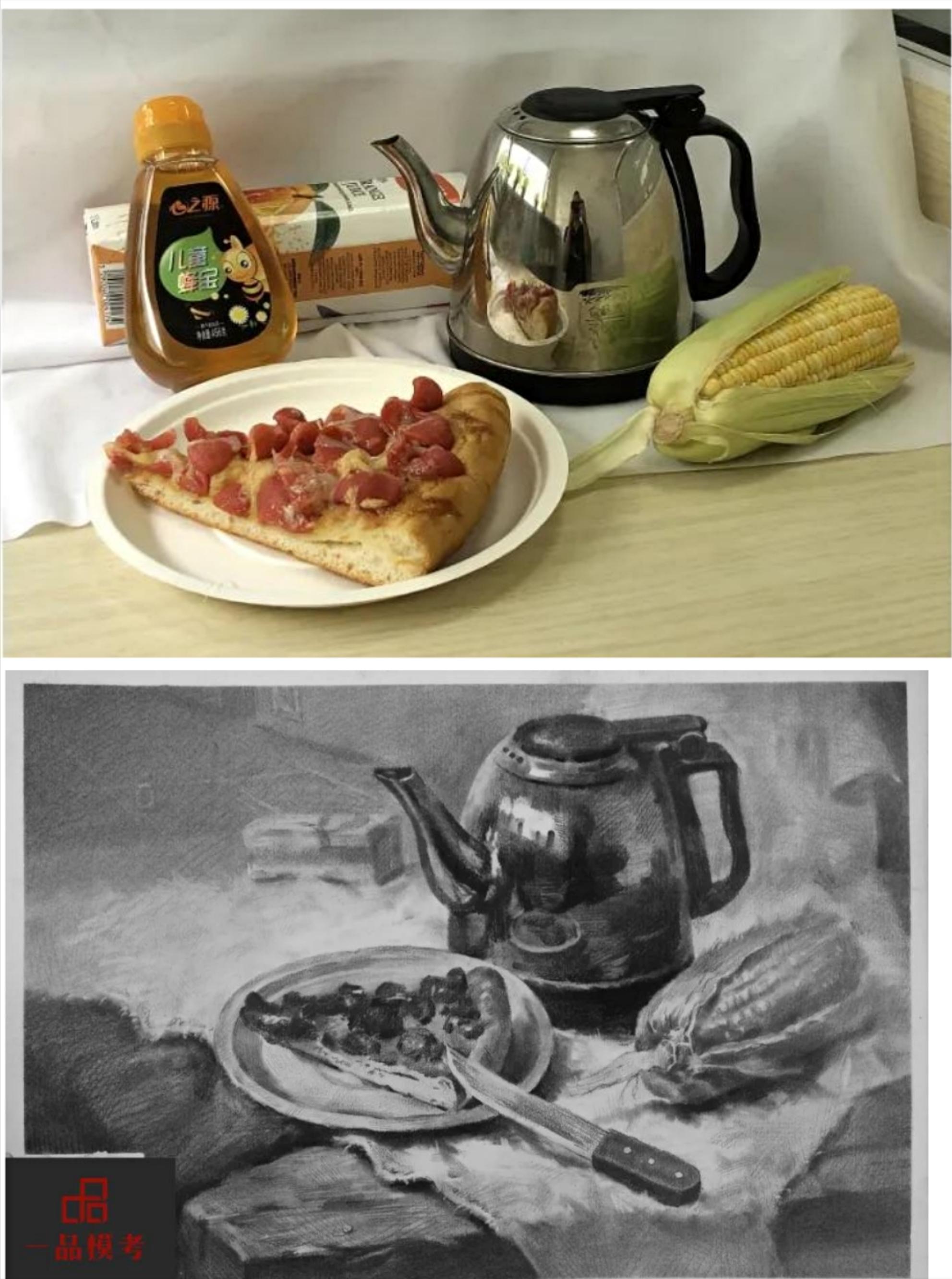 美术素描考试满级作品,素描人物高分卷四大特点