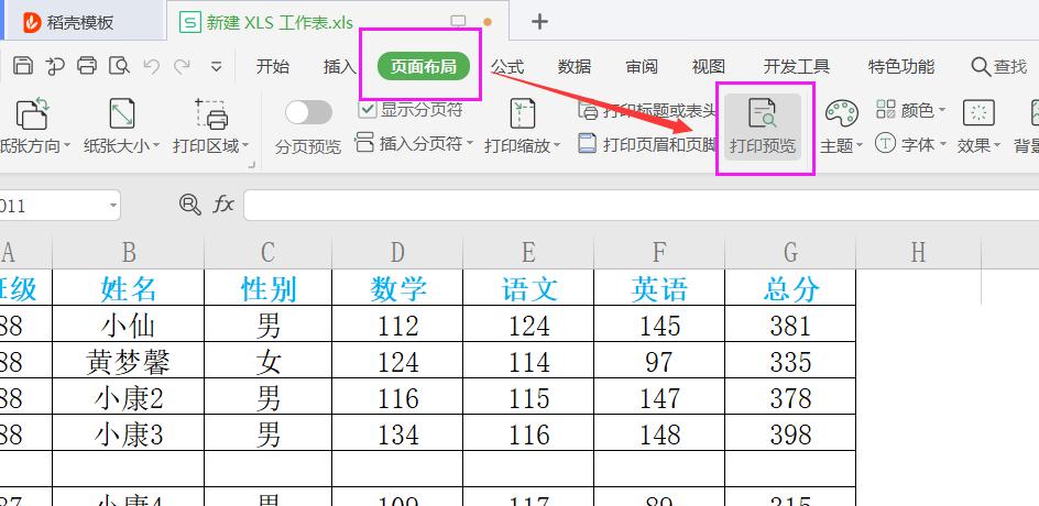 wps表格打印预览和分页预览不一样,wps表格按筛选后分页打印