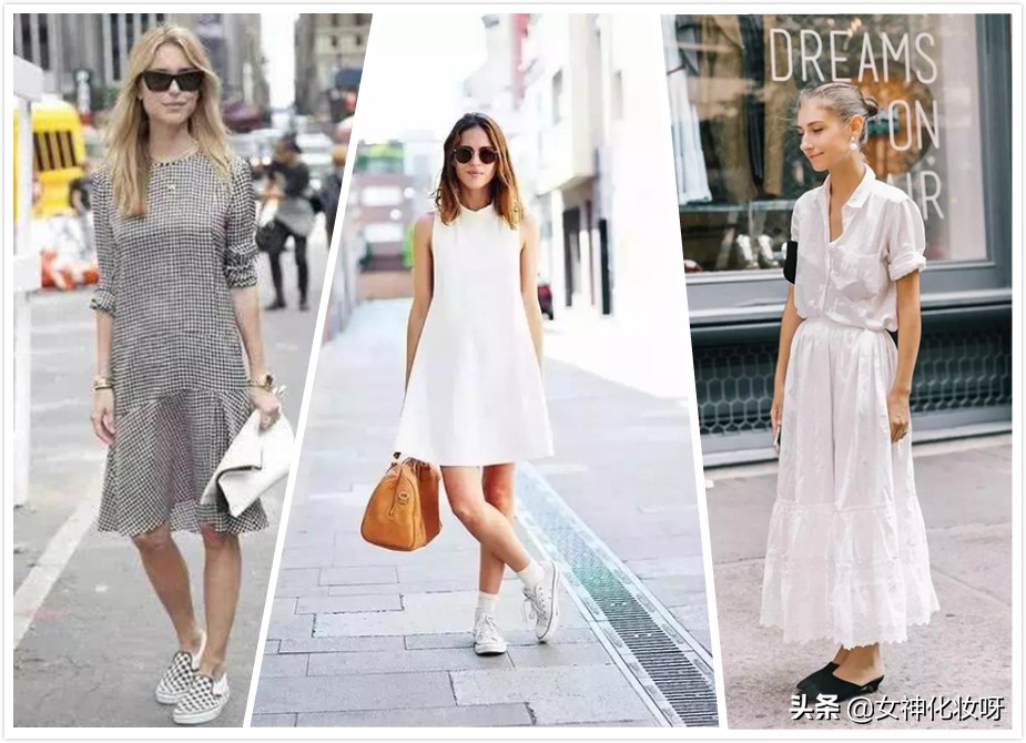 搭配裙子的都有哪几款鞋,穿连衣裙可以配运动鞋吗