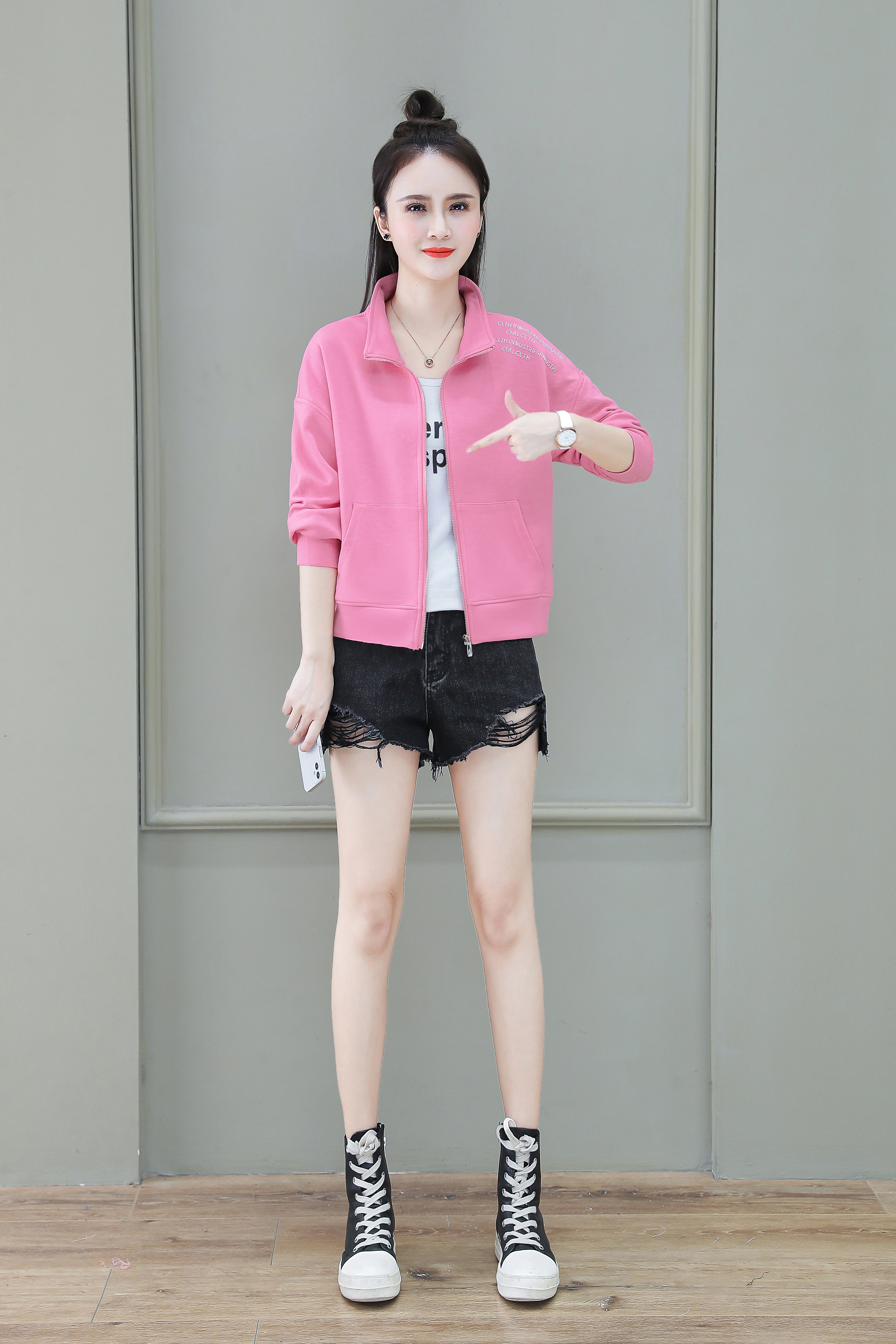 薄款卫衣女连帽夹克短款,薄款连帽卫衣外套女2022新款爆款