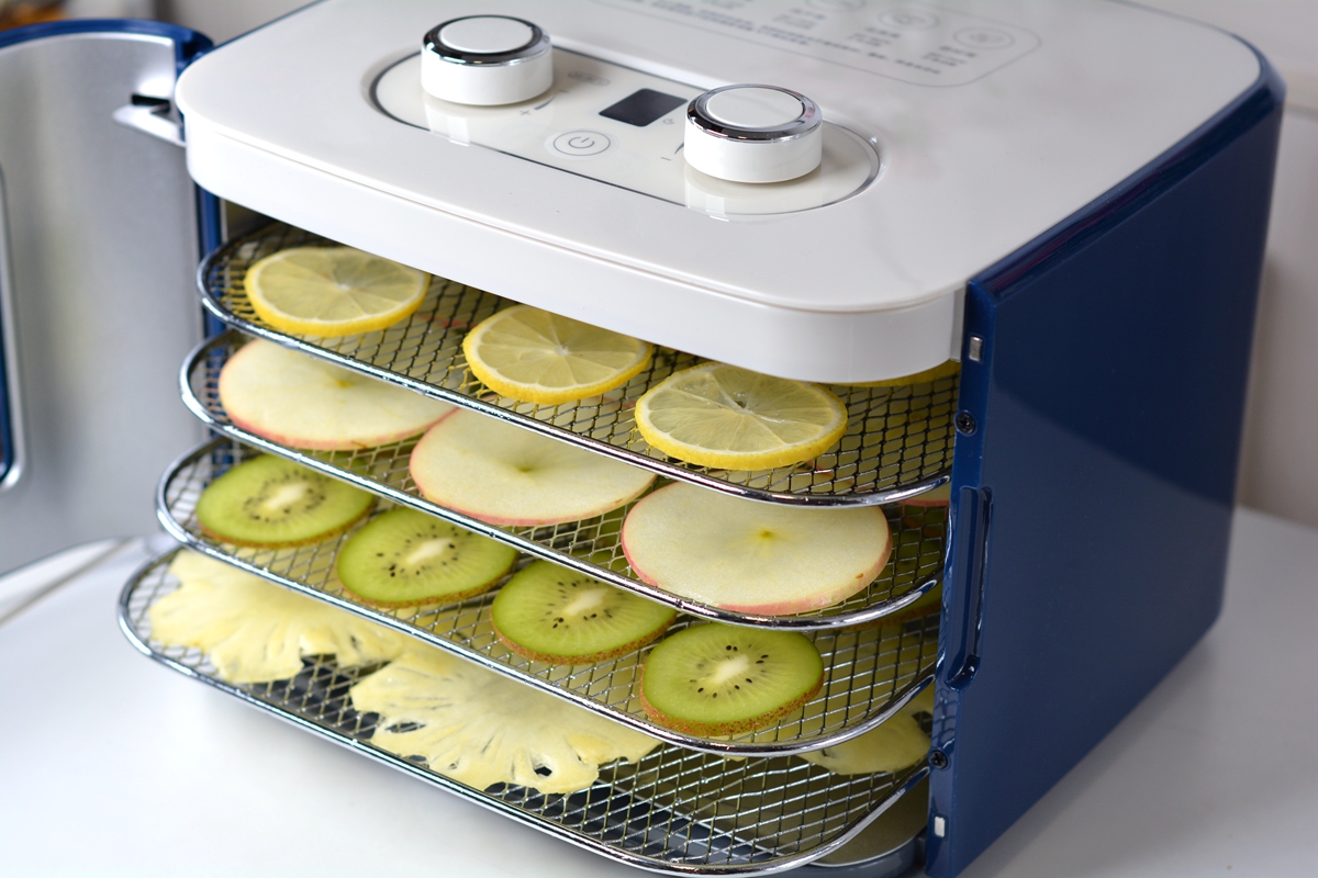 自制水果干不需要烤箱快速风干,水果干零食制作不用晒