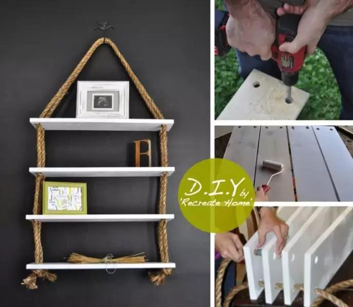 自制墙体书架简单又好用,家用书架设计简易