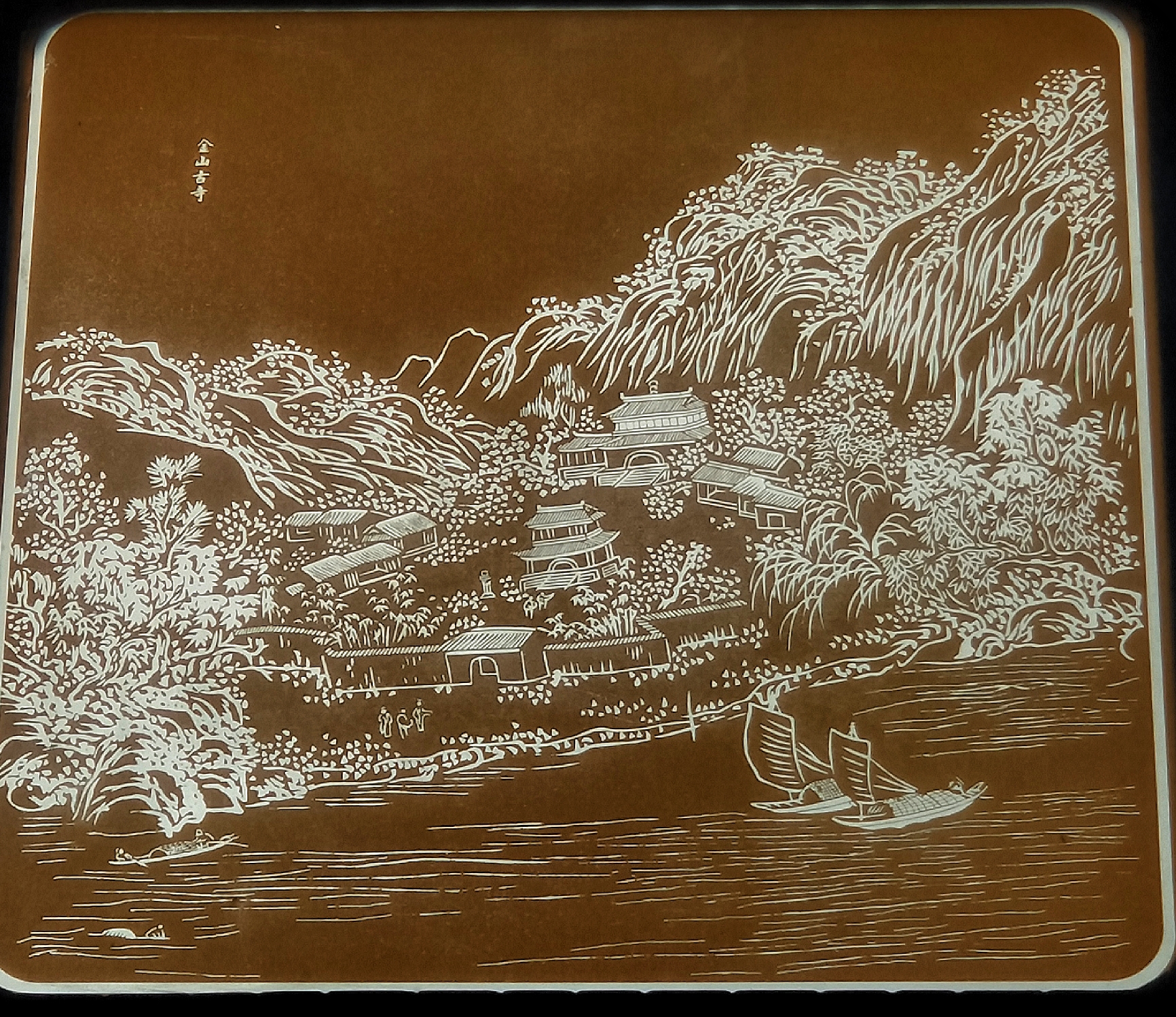 羊城八景彩色玻璃,顺德清晖园羊城八景图片