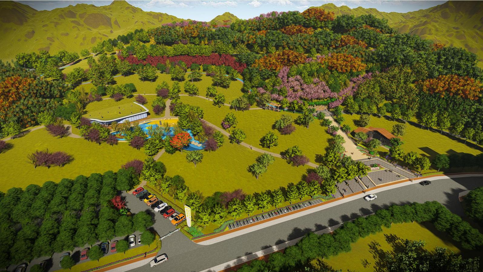 双福山水湖城,江津双福中央公园效果图