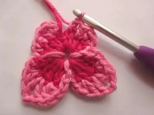 简单蝴蝶的钩织教程,钩针织蝴蝶教程简单易学