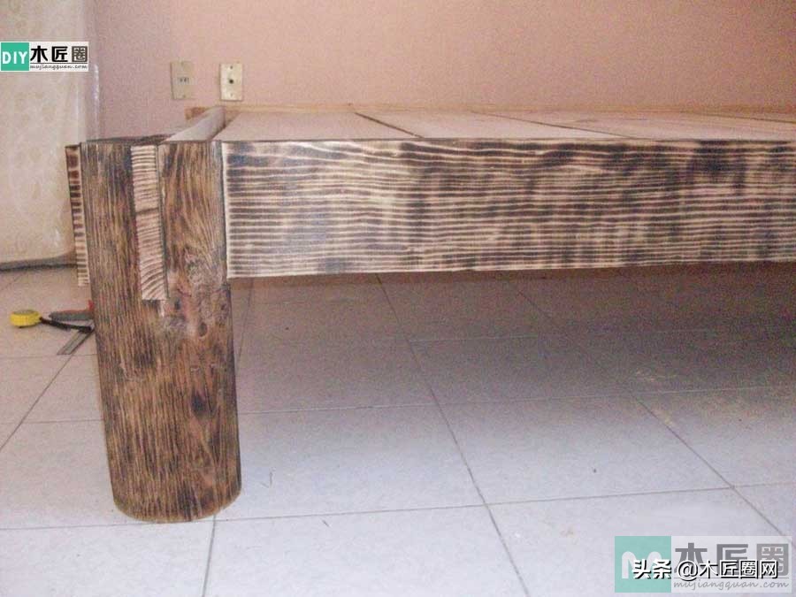 实木木床制作全过程,木工手工木床制作